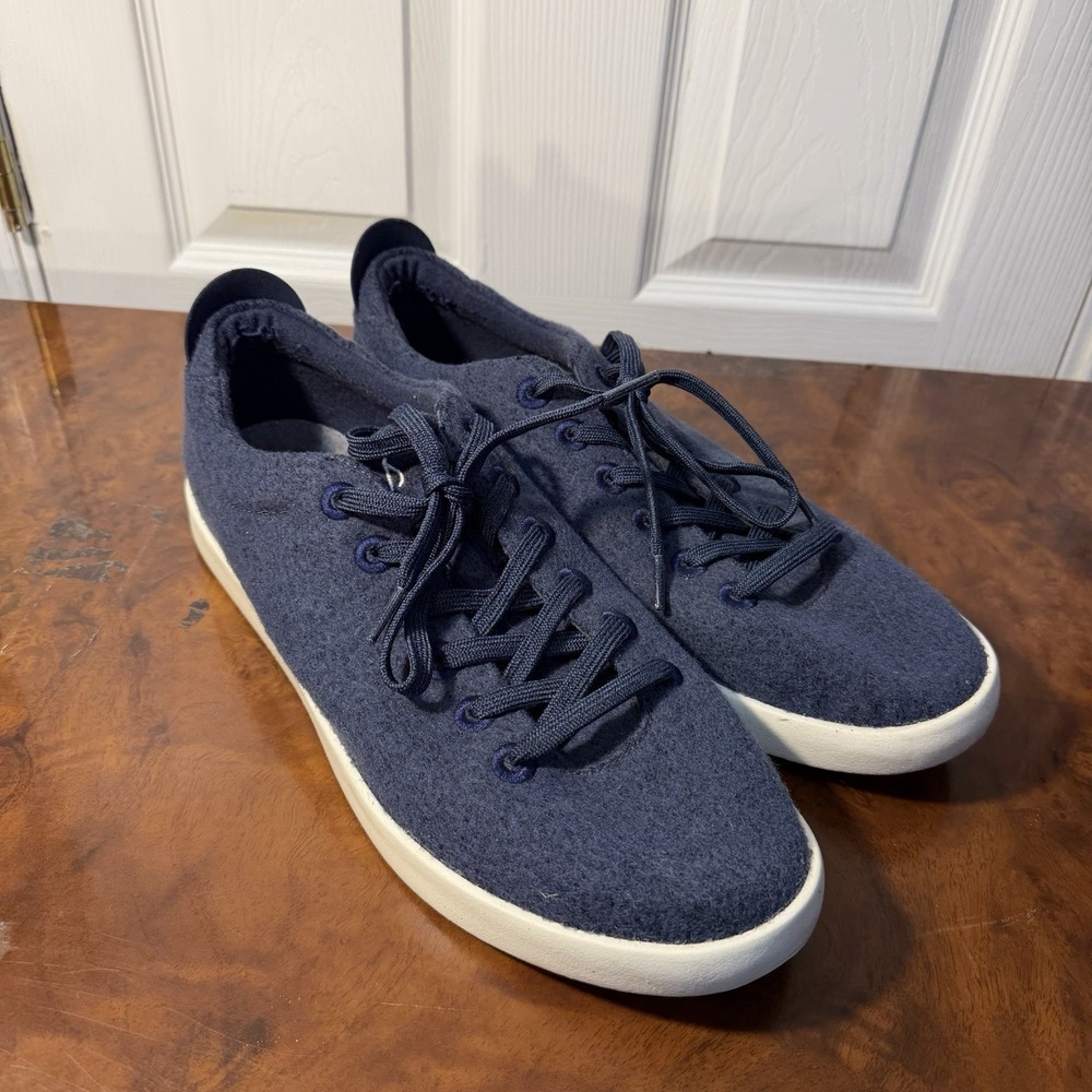 Allbirds Men's Navy Blue Wool Piper Sneakers‎ Size 13 Lace Shoes